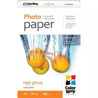 Papier fotograficzny COLORWAY/ wysoki połysk 180g/m2, A4/ 50 szt. Papier fotograficzny COLORWAY/ wysoki połysk 180g/m2, A4/ 50 szt.