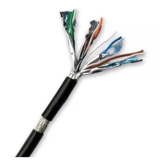 DATACOM S/FTP przewód CAT7 PE, Fca 100m, płaszcz czarny OUTDOOR DATACOM S/FTP przewód CAT7 PE, Fca 100m, płaszcz czarny OUTDOOR