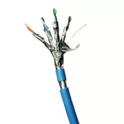 Przewód DATACOM F/FTP CAT6A LSOH, Eca 300m, płaszcz niebieski