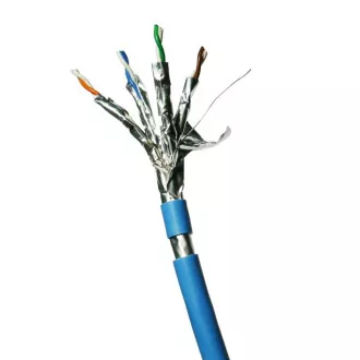 Przewód DATACOM F/FTP CAT6A LSOH, Eca 300m, płaszcz niebieski