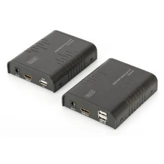 Przedłużacz KVM DIGITUS HDMI, 120 m, Full HD, 1080p przez kabel sieciowy (Cat 5, 5E, 6),