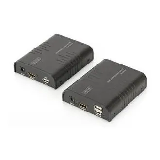 Przedłużacz KVM DIGITUS HDMI, 120 m, Full HD, 1080p przez kabel sieciowy (Cat 5, 5E, 6),
