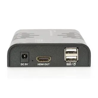 Przedłużacz KVM DIGITUS HDMI, 120 m, Full HD, 1080p przez kabel sieciowy (Cat 5, 5E, 6),