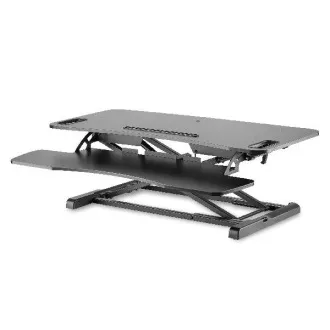 DIGITUS Stojak do regulacji wysokości powierzchni roboczej do pracy siedzącej/stojącej 95x61x11-46cm; Dolna tacka na klawiaturę i myszkę