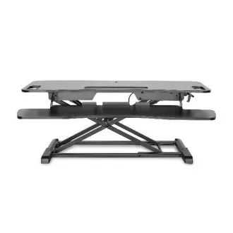 DIGITUS Stojak do regulacji wysokości powierzchni roboczej do pracy siedzącej/stojącej 95x61x11-46cm; Dolna tacka na klawiaturę i myszkę