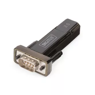 Konwerter DIGITUS USB 2.0 na port szeregowy, DSUB 9M wraz z kablem. Kabel USB A 80cm Konwerter DIGITUS USB 2.0 na port szeregowy, DSUB 9M wraz z kablem. Kabel USB A 80cm
