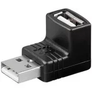 Reduktor USB PremiumCord A-A, męski/żeński 90°