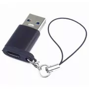 PremiumCord Adapter USB3.0 A męski - USB-C żeński, czarny z pętlą do zawieszania