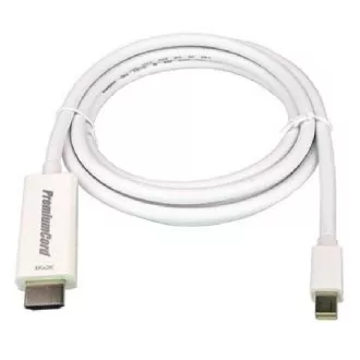 Kabel PremiumCord mini DisplayPort 1.2 do HDMI 2.0 dla 4Kx2K@60Hz, 1m Kabel PremiumCord mini DisplayPort 1.2 do HDMI 2.0 dla 4Kx2K@60Hz, 1m
