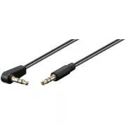 PremiumCord Kabel Jack 3,5 mm - złącze 3,5 mm 90° M/M 1,5 m