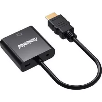 Konwerter PremiumCord HDMI na VGA z gniazdem stereo 3,5 mm - czarny