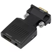 Konwerter PremiumCord VGA na HDMI z wejściem audio i kablem audio