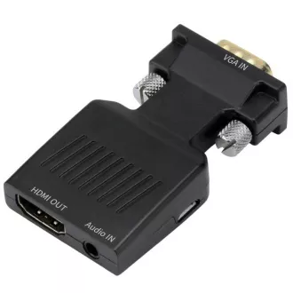 Konwerter PremiumCord VGA na HDMI z wejściem audio i kablem audio