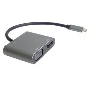 PremiumCord MST Adapter USB-C do HDMI   VGA, rozdzielczość 4K i FULL HD 1080p