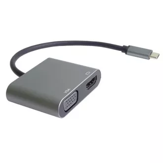 PremiumCord MST Adapter USB-C do HDMI   VGA, rozdzielczość 4K i FULL HD 1080p