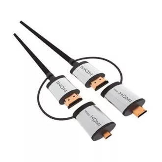 PLATINET OMEGA Kabel HDMI v1.4 czarny 1,5m adapter do miniHDMI i microHDMI PLATINET OMEGA Kabel HDMI v1.4 czarny 1,5m adapter do miniHDMI i microHDMI