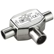 PremiumCord złącze antenowe IEC 75 Ohm 1xF-2xM