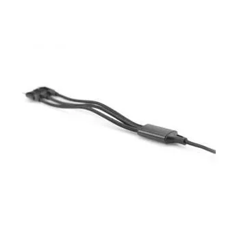Kabel USB do ładowania, 3 w 1, USB A - Lightning micro B Type-C 1m, kabel, bawełna, CE, bl