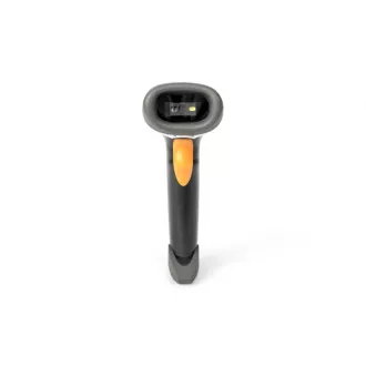 Ręczny skaner kodów kreskowych DIGITUS 2D, zasilany bateryjnie, kompatybilny z Bluetooth i kodami QR, 200 skanów/s, z uchwytem