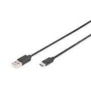 Kabel połączeniowy Digitus USB C do A 1,0 m, 3 A, 480 MB, wersja 2.0