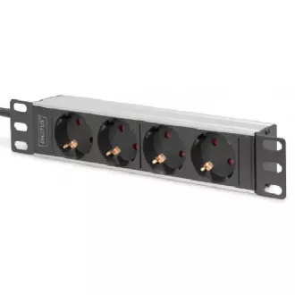 Listwa szufladowa DIGITUS 10" z profilem aluminiowym, 4 gniazda bezpieczeństwa Listwa szufladowa DIGITUS 10" z profilem aluminiowym, 4 gniazda bezpieczeństwa