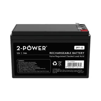2-Power 2P7-12 12V 7Ah VRLA Battery F2 (Faston 250)