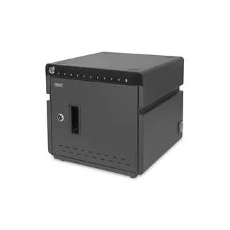 Przenośna ładowarka biurkowa DIGITUS do tabletów do 14 cali, 10 urządzeń. UV-C, USB-C (do 20 W na urządzenie)