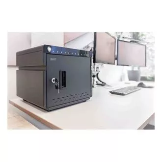 Przenośna ładowarka biurkowa DIGITUS do tabletów do 14 cali, 10 urządzeń. UV-C, USB-C (do 20 W na urządzenie)