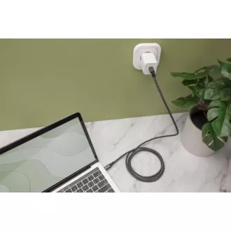 DIGITUS Kabel połączeniowy USB 4, TypeC do TypeC, AL-Obudowa PP Oplot 4K@60Hz, PD3.0, 20Gbits/s, 3m, bl.