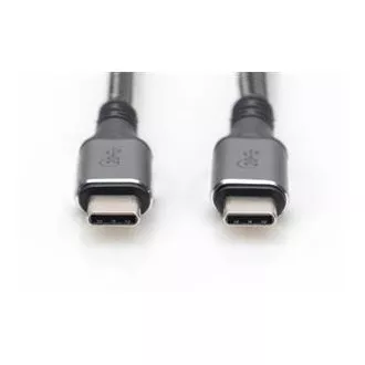 DIGITUS Kabel połączeniowy USB 4, TypeC do TypeC, AL-Obudowa PP Oplot 4K@60Hz, PD3.0, 20Gbits/s, 3m, bl.
