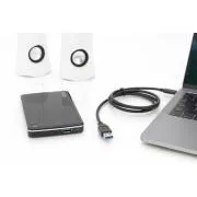 Kabel połączeniowy Digitus USB Typ-C, Typ-C do A M/M, 1,0 m, wszystkie funkcje, Gen2, 3A, 10 GB, wersja 3.1, CE, bl