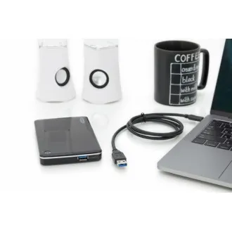 Kabel połączeniowy Digitus USB Typ-C, Typ-C do A M/M, 1,0 m, wszystkie funkcje, Gen2, 3A, 10 GB, wersja 3.1, CE, bl