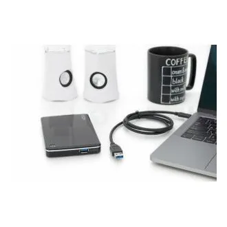Kabel połączeniowy Digitus USB Typ-C, Typ-C do A M/M, 1,0 m, wszystkie funkcje, Gen2, 3A, 10 GB, wersja 3.1, CE, bl