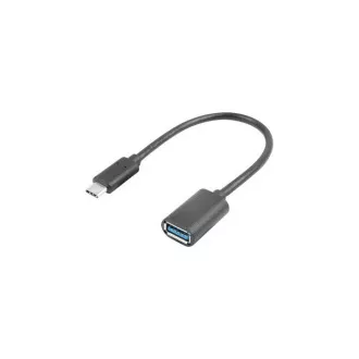 LANBERG Kabel przejściówka USB-C(M) 3.1 na USB-A(F) 15CM czarny OTG