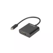LANBERG Kabel przejściówka USB-C(M) 3.1 na HDMI(F) 15CM (Displayport ALT MODE) czarny