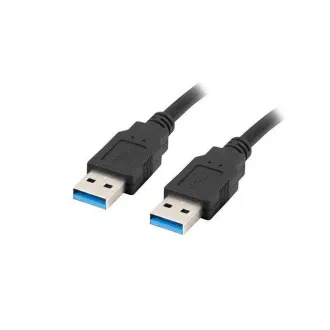 Kabel LANBERG USB-A M/M 3.0 1M czarny