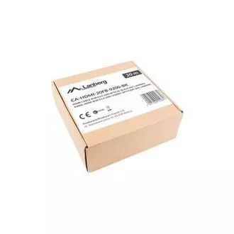 Aktywny kabel optyczny LANBERG High Speed z Ethernet 2.0, 4K@60Hz, M/M, długość 20 m, czarny, pozłacane złącza Aktywny kabel optyczny LANBERG High Speed z Ethernet 2.0, 4K@60Hz, M/M, długość 20 m, czarny, pozłacane złącza