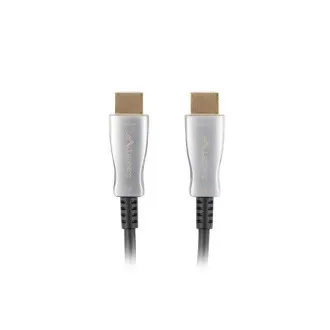 Aktywny kabel optyczny LANBERG High Speed z Ethernet 2.0, 4K@60Hz, M/M, długość 30 m, czarny, pozłacane złącza