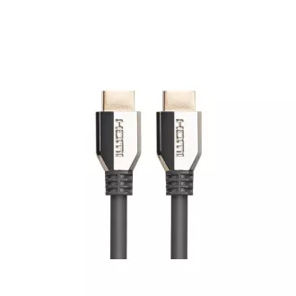 Kabel LANBERG Ultra High Speed HDMI 2.1, 48 Gbps, 8K@60Hz, 5K@120Hz, długość 1m, czarny, pozłacane złącza