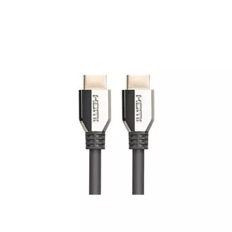 Kabel LANBERG Ultra High Speed HDMI 2.1, 48 Gbps, 8K@60Hz, 5K@120Hz, długość 1m, czarny, pozłacane złącza