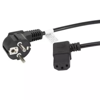 LANBERG CEE 7/7 do IEC 320 C13 POWER CORD 1.8M kątowy PRAWY VDE czarny
