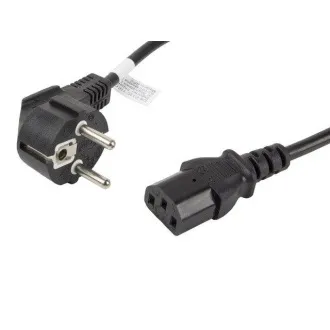 LANBERG CEE 7/7 do IEC 320 C13 POWER CORD 1.8M VDE czarny