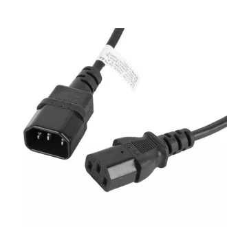 Kabel LANBERG IEC 320 C13 do C14 1.8M czarny