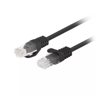 LANBERG Kabel krosowy CAT.5E UTP 0.25M czarny Fluke Passed