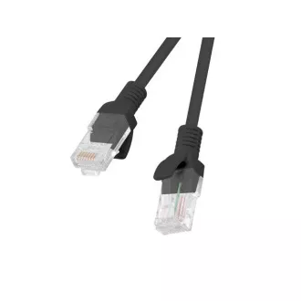 LANBERG Kabel krosowy CAT.5E UTP 1M czarny Fluke Passed