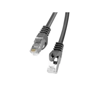 LANBERG Kabel krosowy CAT.6 FTP 1M czarny Fluke Passed