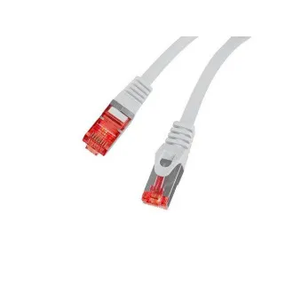 LANBERG Kabel krosowy CAT 6 S-FTP, AWG 26/7, LSZH, miedź, szary, 0,25m