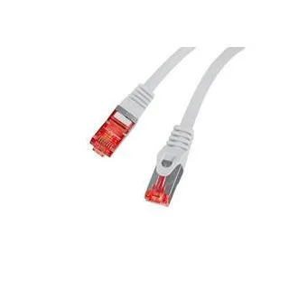 LANBERG Kabel krosowy CAT 6 S-FTP, AWG 26/7, LSZH, miedź, szary, 0,25m
