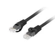 LANBERG Kabel krosowy CAT.6 UTP LSZH CU 0.5M czarny Fluke Passed