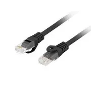 LANBERG Kabel krosowy CAT.6 UTP LSZH CU 1M czarny Fluke Passed
